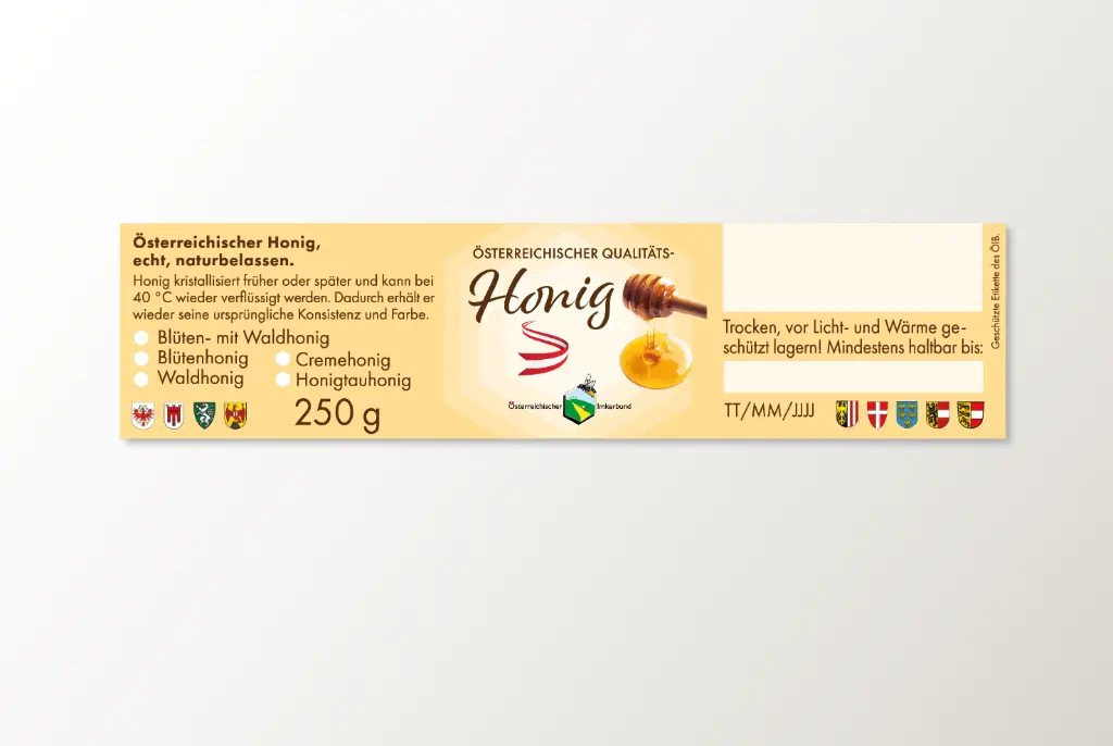 Österreichische Honigetiketten (500 Stk.) 