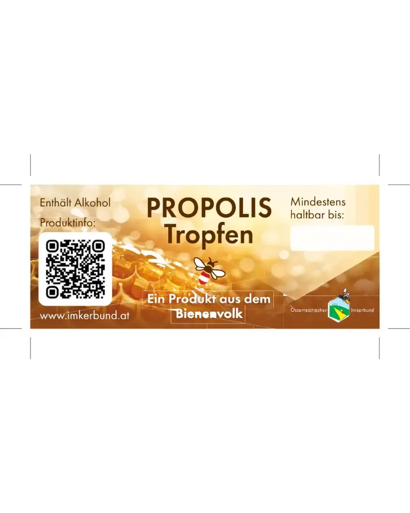 SET Propolistropfen 20/30ml Verpackung (inkl. Karton + Flaschenetikette) 