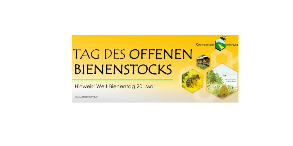 Werbetransparent "Tag des offenen Bienenstocks"